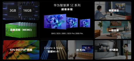 性能越级音画出色 华为智慧屏SE系列新品发布1699元起